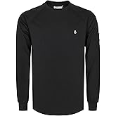 BOCOMAL Men's FR Shirts Long Sleeve Crewneck Fire Resistant 5.5oz Lightweight Cotton Work T Shirt CAT2