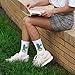 Funny Socks Women’s Crew Socks 4 Pair Crazy Socks For Women Printed Patterned Colorful