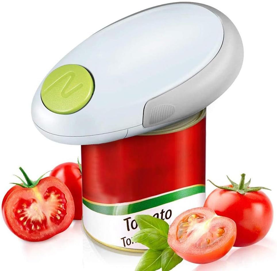 Blossomer Electric Jar Opener Ergonomic Automatic Battery Operated Handheld Bottle Can Tin