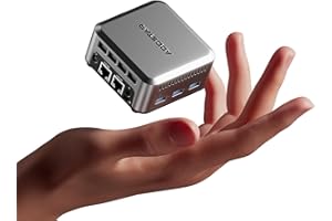 AOOSTAR Intel Twin Lake N150(Upgraded N100) Mini PC, Mini Desktop Computer with LPDDR5 12GB RAM 512GB M.2 2242 SSD, Mini Computers 4K Triple Display/Dual 2.5G LAN/WiFi5/BT5 for Office/Business