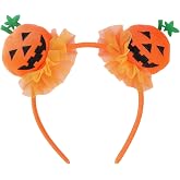 ZEYER Cute Pumpkin Halloween Headband for Women Exquisite Pumpkin Hair Accessories Shiny Pumpkin Halloween Costume Party Supplies Head Bands 1PCS