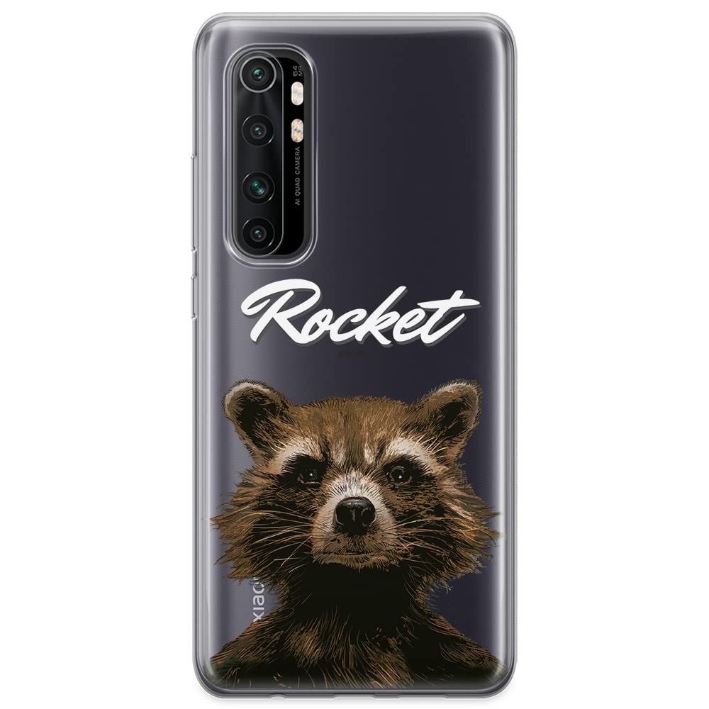 ERT GROUP mobile phone case for Xiaomi MI NOTE 10 Lite original and officially Licensed Marvel pattern Rocket 006 optimally adapted to the shape of the mobile phone, partially transparent