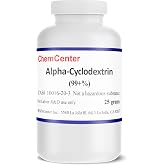 ChemCenter Alpha-Cyclodextrin, High Purity Powder, 99% min., 25 Grams