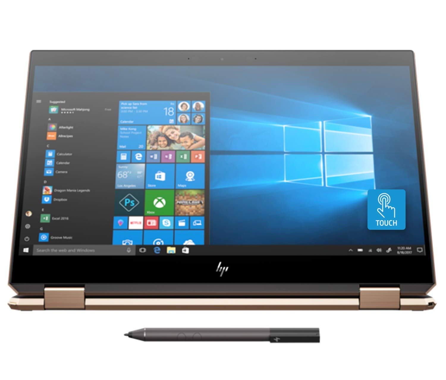 HP Spectre x360, 2019 Gemcut 15t Touch 4K UHD,i7-8750H, Hexacore,NVIDIA GeForce GTX 1050Ti (4 GB),HP Stylus,512GB SSD,16GB RAM,Win 10 Pro Pre-Installed by HP, 3 YRS McAfee,B&O Speakers, HP Premium Wty