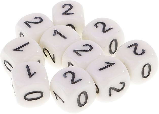 Amazon Dailymall ダイス サイコロ 16mm 6面ダイス 0 1 2 番号 数学ゲーム テーブルゲーム小道具 約10個 ダイス サイコロ おもちゃ