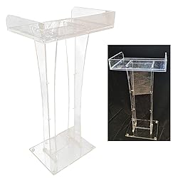 CNCEST Clear Acrylic Lucite Podium Pulpit Lectern