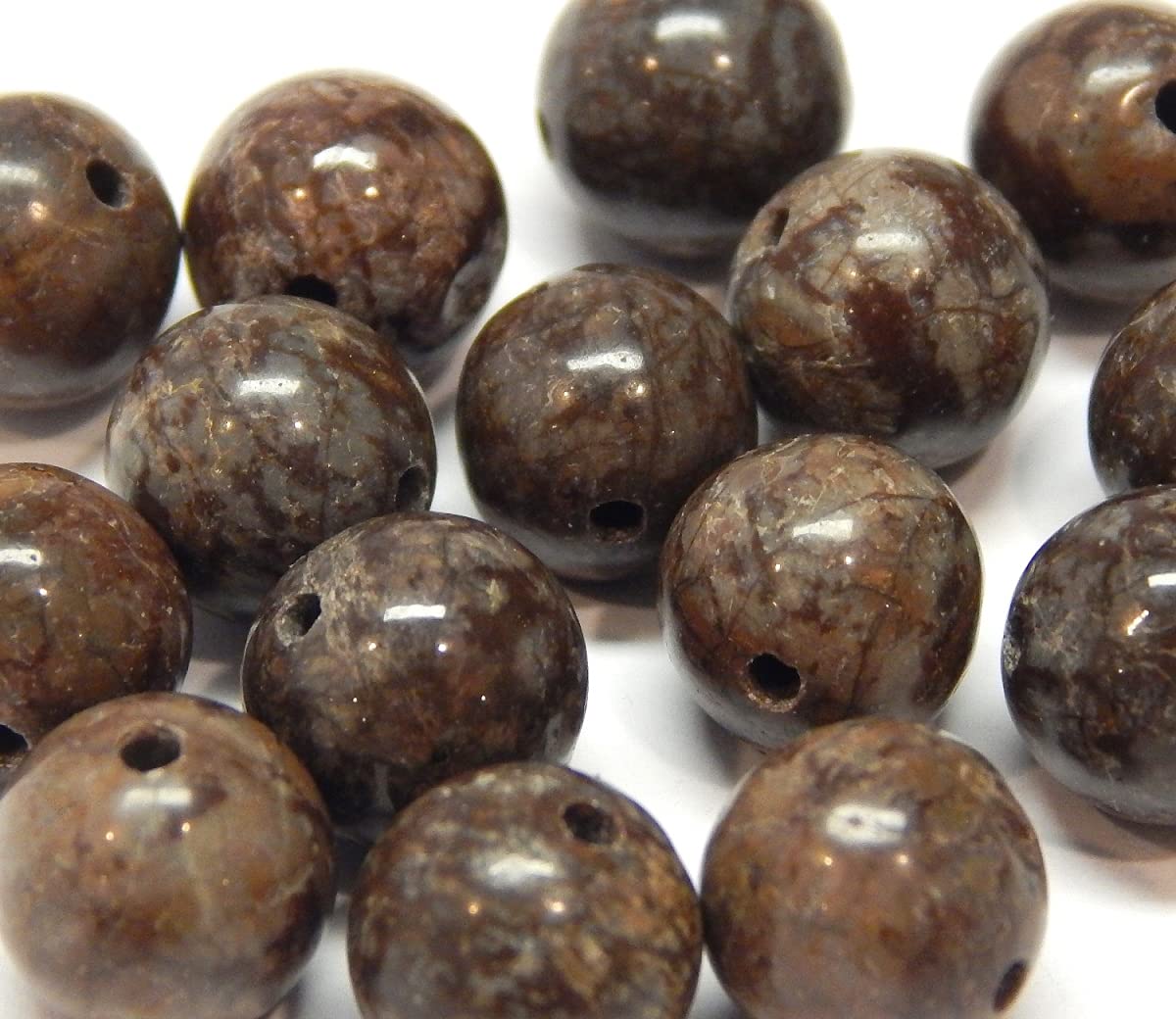 Bronzite Stone, Bronzite Augite Gemstone Beads, 8 mm, 6 mm, 4 mm, Round, Semi-Precious Stones, Gemstones, Jewellery Making Craft Accessories, Jewellery Beads (4 mm - 25 Pieces)