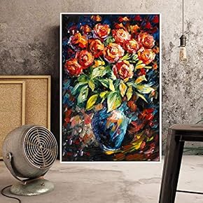 Floating Framed Canvas Wall Art for Living Room, Bedroom Bouquet Canvas Prints for Home Decoration Ready to Hang - 16x24 inches
