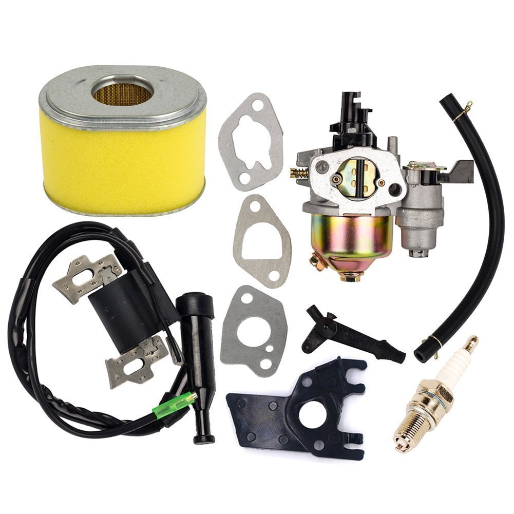 Carkio Compatible with Carburetor with Ignition Coil and Air Filter Compatible with Gx160 Gx200 5.5HP 6HP Engine Generator Lawn Mower Motor
