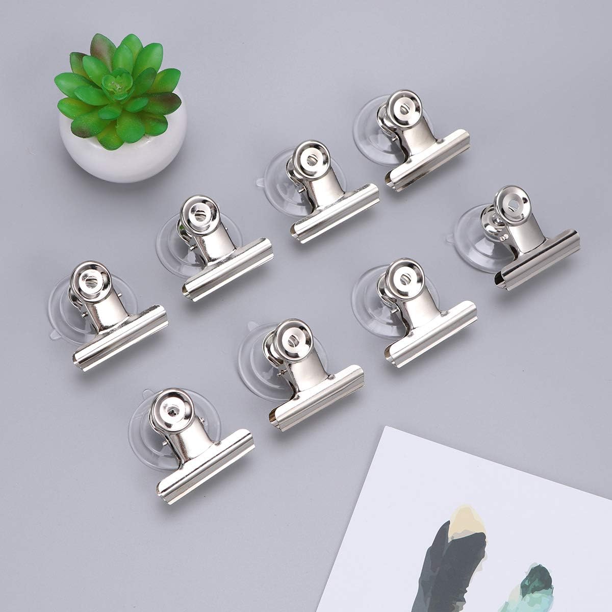8pcs Heavy Duty Suction Cup Clips with Metal Clamp for Securely Holding Signs Windows for Glass and Smooth Surfaces - Image 4