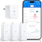 GoveeLife WiFi Hygrometer Thermometer 3 Pack, Smart Humidity Temperature Sensor with App Notifications, 2-Year Free Data Stor