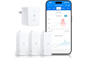 GoveeLife 2.0 WiFi Hygrometer Thermometer 3 Pack, Smart Humidity Temperature Sensor with App Notifications, Temperature Humidity for Bedroom, Wine Cellar, Basements(Only Support 2.4G Wi-Fi)