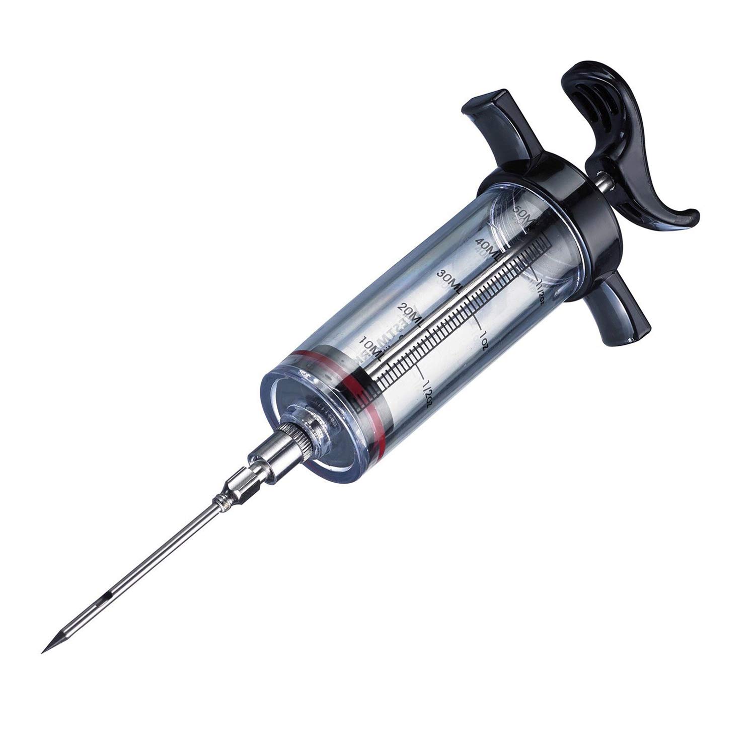 Westmark Marinating Syringe With Removable Needle, Length: 22,5 cm, With Scale Up To 1.5 Oz/50 ml, Plastic/Stainless Steel, Transparent/Black, 61422280