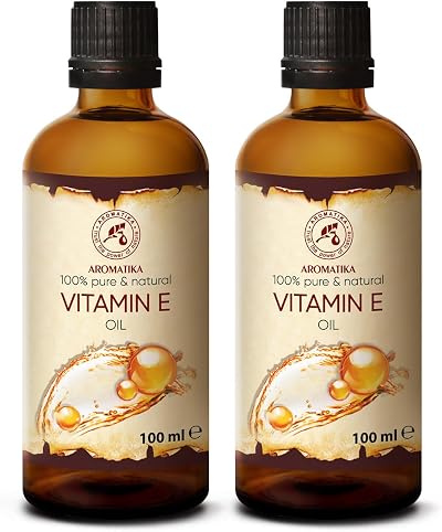 AROMATIKA Vitamin E Oil 200ml - Natural Tocopherol for Hair, Face, Body