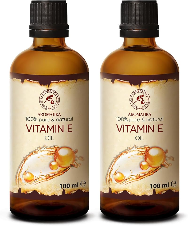 AROMATIKA Vitamin E Oil 200ml - Natural Tocopherol for Hair, Face, Body