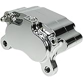 Chrome Ultima 4-piston Billet Aluminum Motorcycle Brake Caliper WITH PADS - Mounting Kits Also Available - Harley Chopper Bobber Cafe Racer