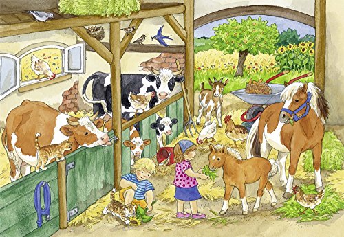 Ravensburger 91959 Kinderpuzzle-09195 Fröhliches Landleben-Puzzle für Kinder ab 4 Jahren, mit 2x24 Teilen, Yellow – Bild 3