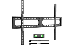 monTEK Heavy Duty XXL Fixed TV Wall Mount for 37–140" Flat & Curved TVs up to 300 lbs, 4× Load Tested, 1.25" Ultra Slim Low P
