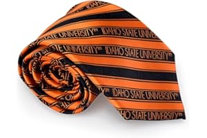 Fan Frenzy Gifts Men's Striped Tie Officially Licensed University Tie | NCAA Sports Ties for Men | Made of Microfiber