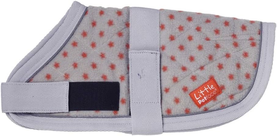 Petface (Little Petface) Puppy Dog Coat, 25 cm, Red Stars, Small