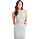 Armani Exchange Women's Metallic Knit Tank, Mirror, X-Large