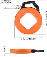 QWORK 50M Fiberglass Fish Tape Wire Puller Cable Pulling Aid Reel Electrician view 6