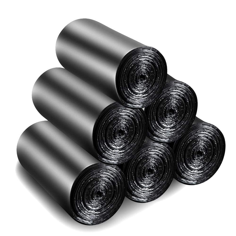 Oymlclivisa 40 L-45 L Kitchen Bin Bags, Black Refuse Sacks, 180 Bags