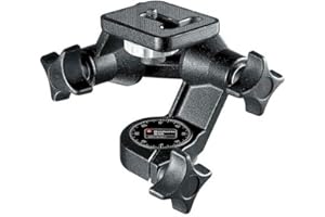 Manfrotto 3D Junior Tripod Head, for Camera Tripods, Fluid Ball Head, Camera Stabilizer, Photography Accessories for Content Creation