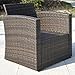 Giantex 4 PCS Cushioned Wicker Patio Sofa Furniture Set Garden Lawn Seat Gradient Brown