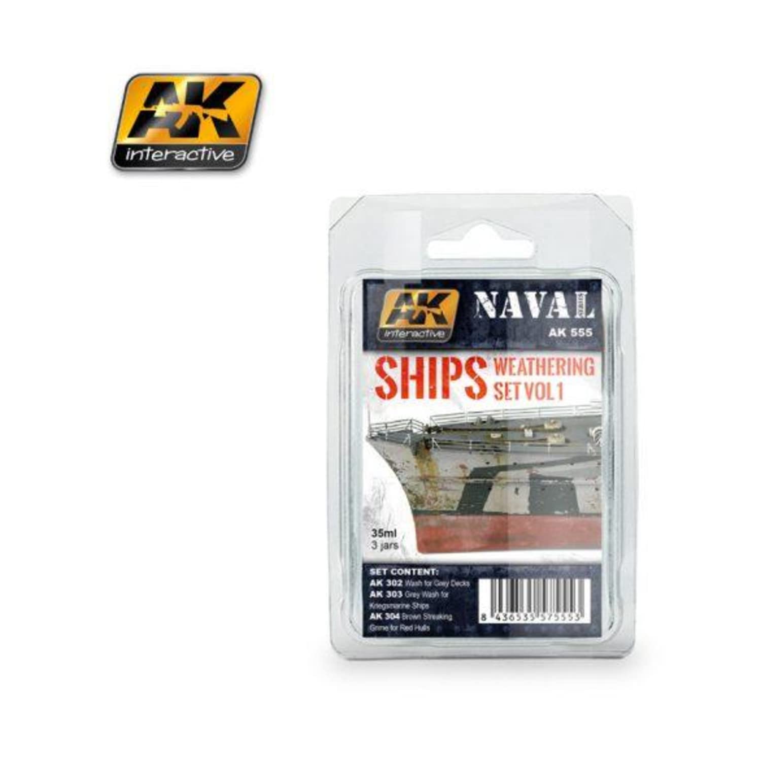 AK Interactive (AK00555) Set Ship Weathering Set Vol 1