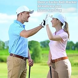 FINGER TEN Golf Ball Markers 2 Pcs with 2 Pack Hat
