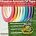 1/4 inch x 60 yard Colored Masking Tape 8 Pack. Easy Tear and Remove, Premium Adhesive Made For Painters, Arts and Crafts, Color Coding, DIY Projects and Decorating. Ideal For Tight Spaces.