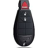 SUPALAND Key Fob Fobik Style Keyless Entry Fits for Jeep Cherokee 2014 2015 2016 2017 2018 2019 2020 Remote Control Key Replacement GQ4-53T (4A Chip) 68105081 3 Button 433MHz