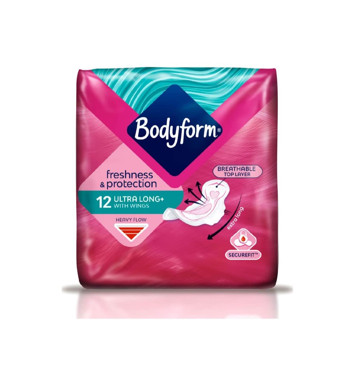 Bodyform Ultra Super Long Towel with Wings - Pack of 12,