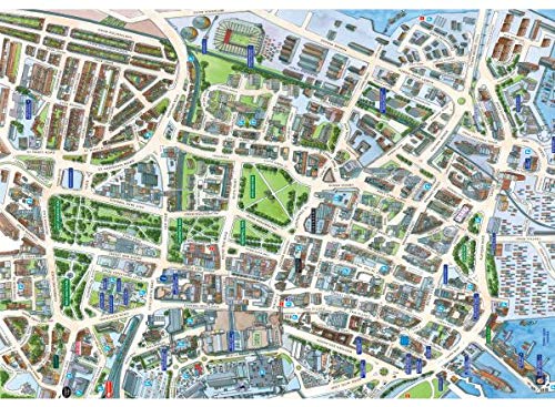 HPY Cityscapes Street Map Of Southampton 400 Piece Jigsaw Puzzle 470mm x 320mm (hpc)
