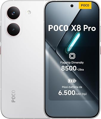 POCO X8 Pro, Smartphone 12+512GB, Bianco, Dimensity 8500-Ultra