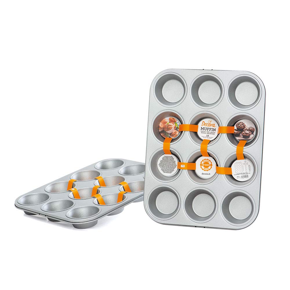 DECORA 0062750 Non-Stick Steel 12 Muffin Pan