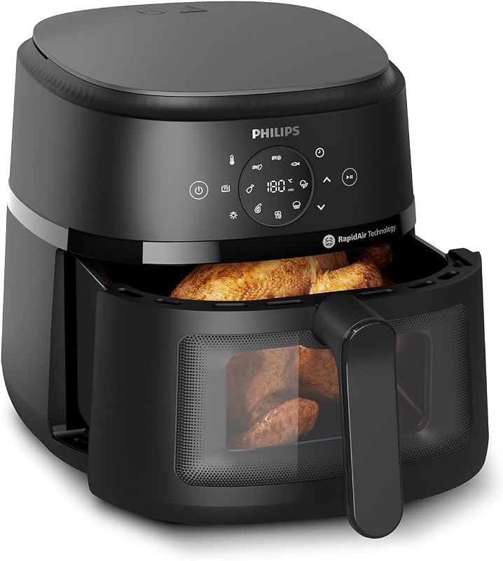 2000 Airfryer - Freidora de Aire 6,2L, 13 opciones, Táctil, Negro