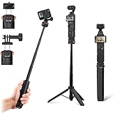 20" Osmo Pocket 3 Tripod for Action Camera, Mini Table Desk Extendable Stand Small Handheld Selfie Stick with Quick Release 1/4'' Screw Vlog for DJI Action 5 Pro for Insta360 X4 X5 X3 Accessories