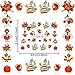 48 Sheets (1460 Pieces) Thanksgiving Nail Decal Stickers Fall Autumn Nail Art Stickers Maple Leaves Pumpkin Nail Stickers 3D Self-Adhesive NAI Tip Decal for Nail DIY Decoration