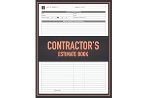 Contractor's Estimate Book: Daily Log Book for Construction Work | Job Estimate Quote Record Book With Client Details, Contact Log & Dot Diagram Sheets For Taking Measurements