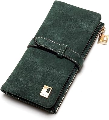 Amazon Naswi 長財布 二つ折り レディース 多機能 カード11枚収納 大容量 Rfid コンパクト 小銭入れ 人気 かわいい 5色 グリーン レディースバッグ 財布
