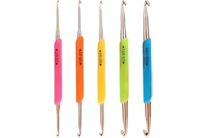 10 sizes Crochet Hook Set Soft Handle Crochet Hook Double Head Crochet Hooks Ergonomic Needle Crochet Needles Knitting Kit fo