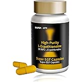 SUPER-SYN L-Ergothioneine 50mg of Ultra-Pure, Antioxidant Dietary Supplement, Cellular Health, Cognitive Health, Longevity, Gluten-Free, Vegetarian, Non-GMO