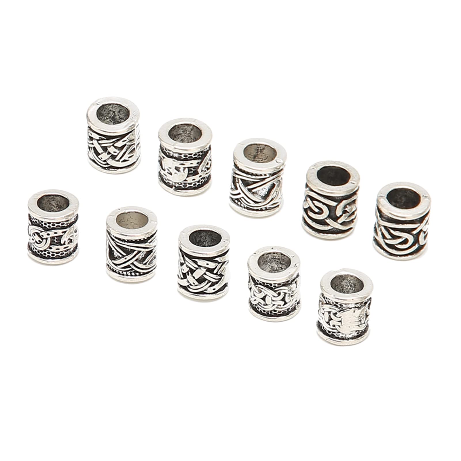 Nordic Dreadlock Beads, Alloy Viking Dreadlock Beads Antique for DIY Bracelet for Beard for DIY Necklace