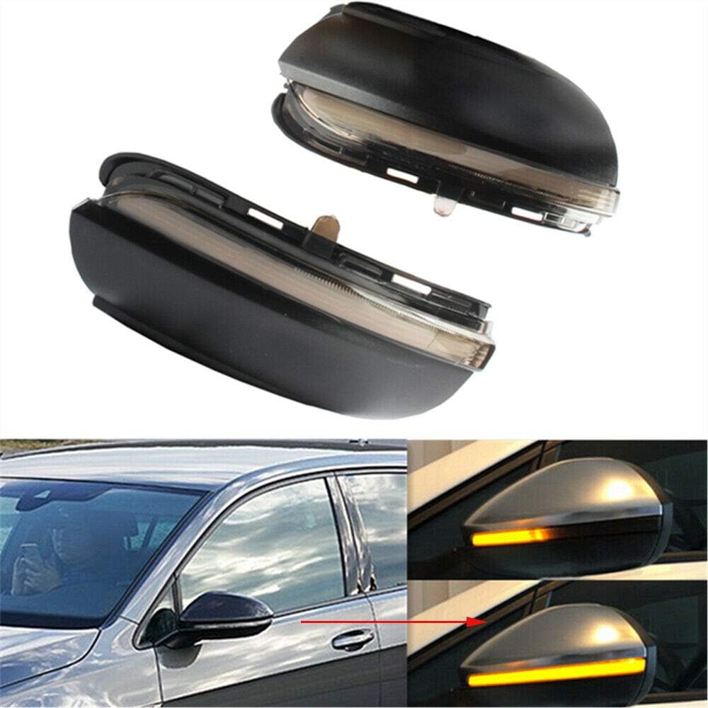 1 Pair Turn Signal Light Lamp Right/Left Driver Off Side LED Mirror Indicator Lamp for for VW Golf MK6 GTI 6 R20 MKVI Touran