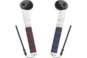 OURVR Beat Saber Handle Compatible with Meta Quest 3, Controller Extenders for Supernatural, Gorilla Tag Long Arms(Not fit charging dock) (Extension grip)