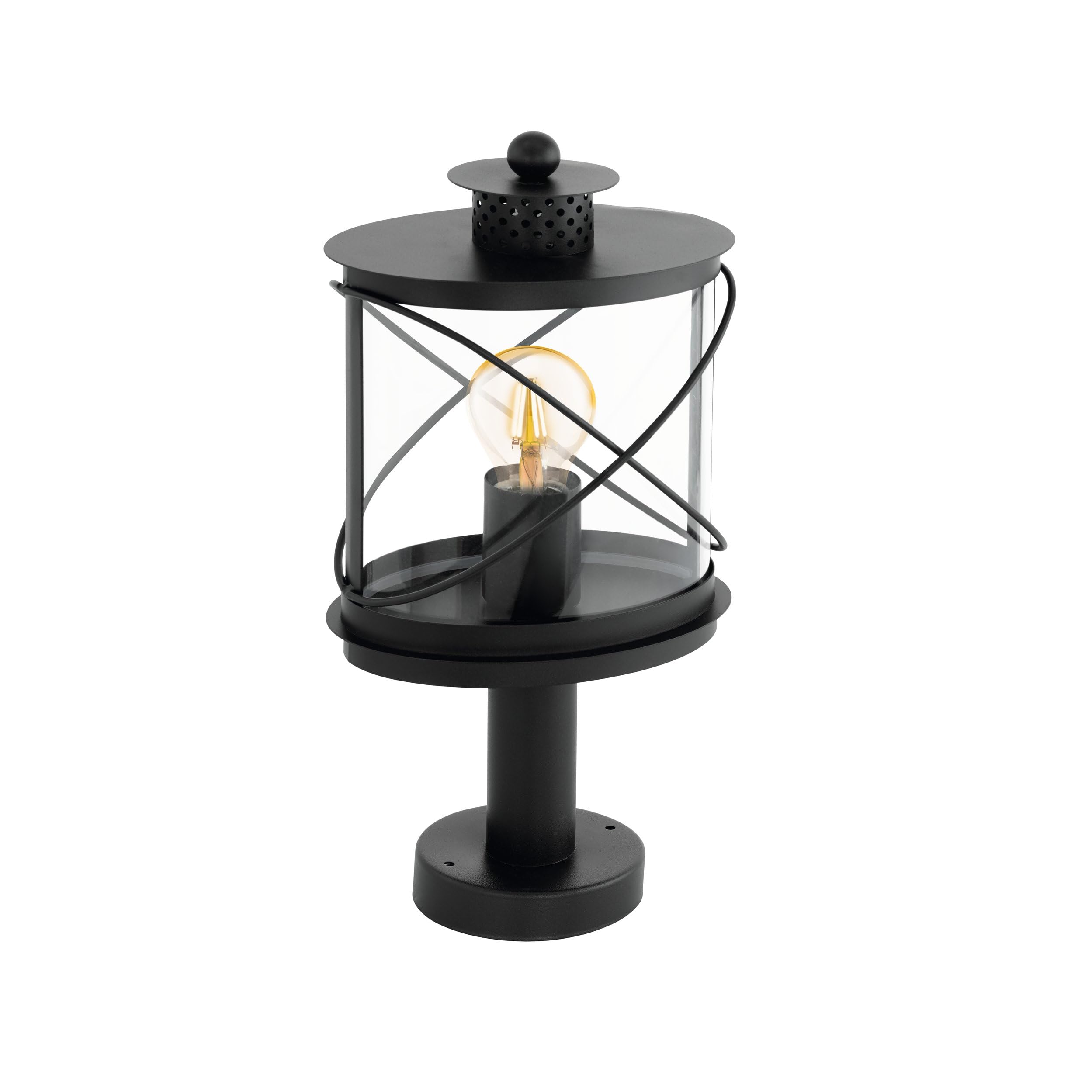 Eglo Outdoor Floor Lamp, Zinc-Plated Steel, 60 W, Black