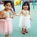 Kids Clothes,NOMENI Kids Girls Princess Sequins Tulle Lace Tutu Slip Dress (1-2 Years, Beige)