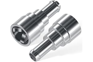 DEARCHAN 800-409HP Coolant Connector HVAC Heater Hose Connector For Buick/GMC/Lincoln Select Models, Inlet/Outlet 3/4In, Tube x 5/8In, Stainless Steel (2-PACK)
